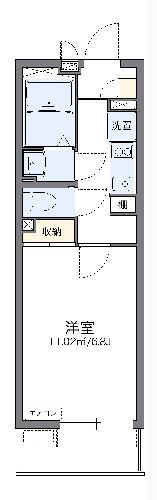 レオネクスト煌めき(1K/3階)の間取り写真