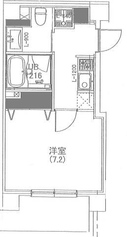 ディアスタ日暮里(1K/2階)の間取り写真