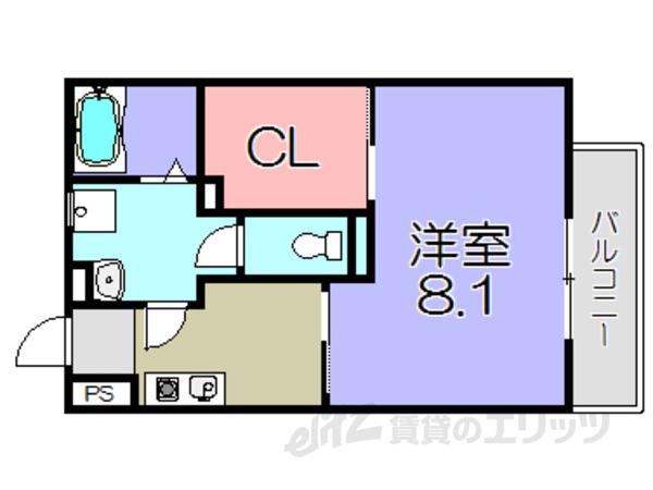 アーバンプロムナードIIA棟(1K/2階)の間取り写真