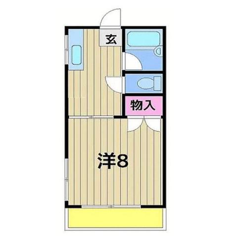 増田マンション(1K/2階)の間取り写真