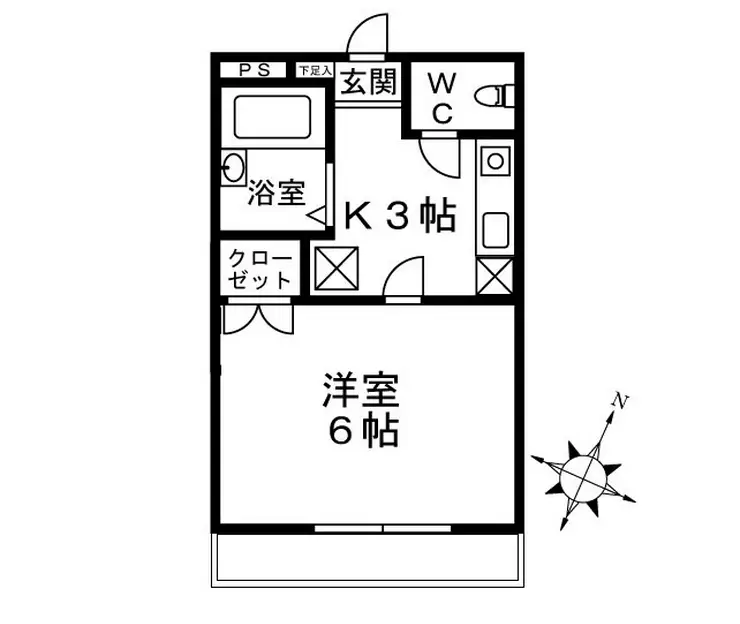 コーポ千鳥 1階階 間取り