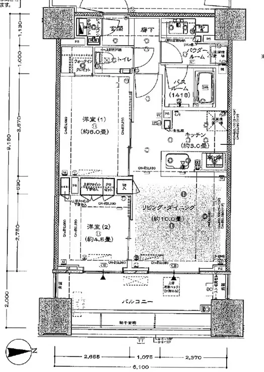 シティタワー銀座東 10階階 間取り