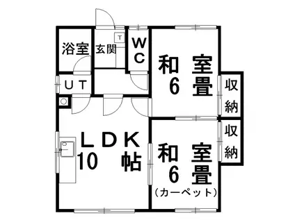 サンハイムなごみI(2LDK/2階)の間取り写真