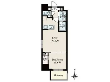 DIMUS北浜(1LDK/9階)の間取り写真