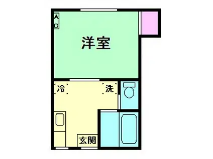 シャンポールアイ(1K/1階)の間取り写真