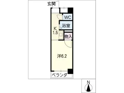 レスポアール鶴舞(1K/3階)の間取り写真