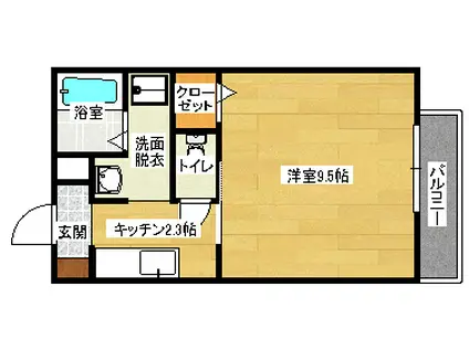 セフィラ田所(1K/2階)の間取り写真