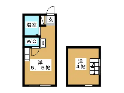 フローレンス府中(ワンルーム/1階)の間取り写真