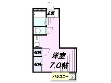 メゾンドカザマ(ワンルーム/3階)の間取り写真