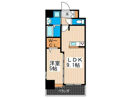 JIBRANDSAKAIMACHI(1LDK/2階)の間取り写真