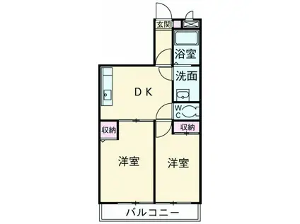 S‐FORT静岡天王町(2DK/3階)の間取り写真