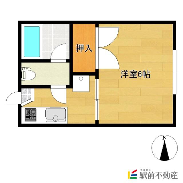 クリーンハイツA(1K/1階)の間取り写真