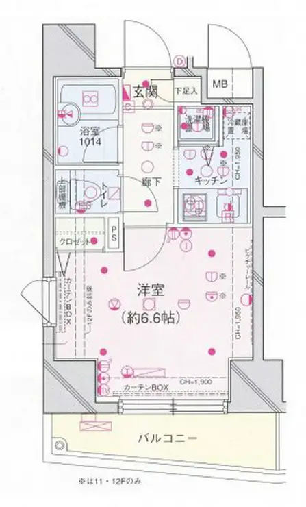 パレステュディオ五反田 2階階 間取り