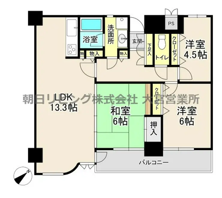 ライオンズプラザ大宮 8階階 間取り