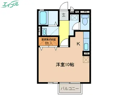 サウスレグルス(ワンルーム/1階)の間取り写真