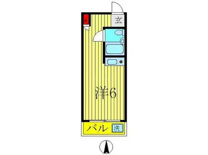 シティパル高田(ワンルーム/4階)の間取り写真