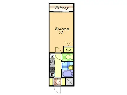 レジディア浦安(1K/4階)の間取り写真