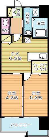 GRAN ESPACIO ASANO(2DK/2階)の間取り写真