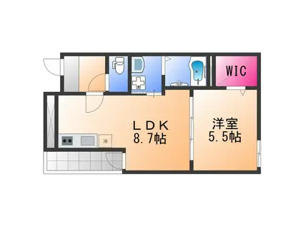 フジパレス春木駅北II番館(1LDK/1階)の間取り写真