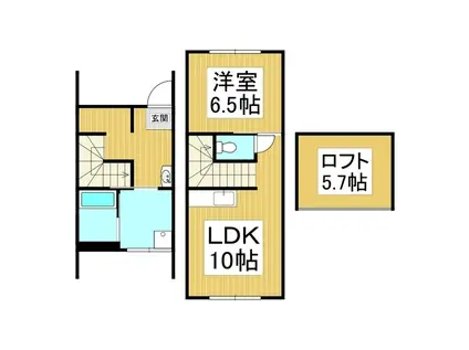 MURAIレジデンス(1LDK/1階)の間取り写真