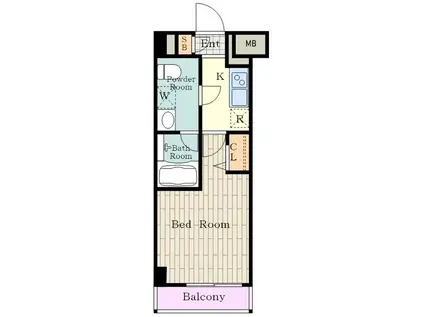 メインステージ立川IV(1K/2階)の間取り写真