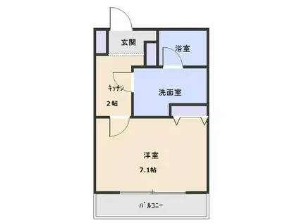 AMBER HOUSE JINGU(1K/7階)の間取り写真