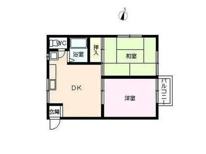 サンハイツ I(2DK/1階)の間取り写真