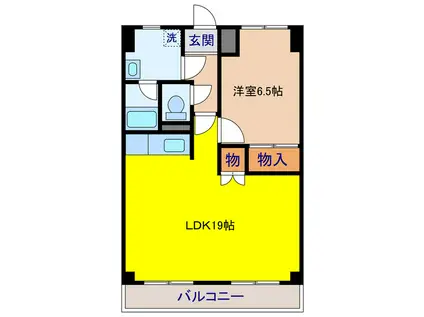 高木コーポ(1LDK/2階)の間取り写真