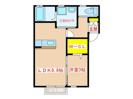 ASTRAEAI(1LDK/1階)の間取り写真