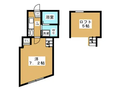 ラフィーネ町田(1K/2階)の間取り写真