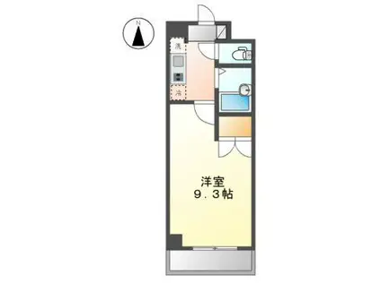 CERES星ヶ丘(1K/2階)の間取り写真