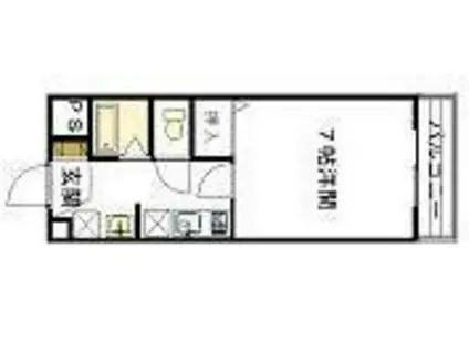 フローレンス亀田(1K/3階)の間取り写真