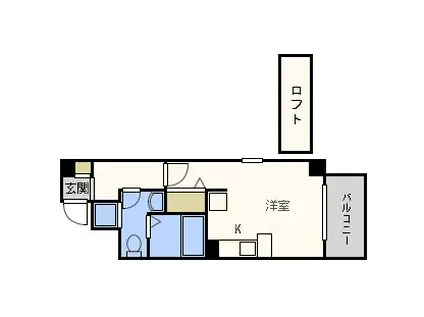 セレブコート日本橋(ワンルーム/2階)の間取り写真