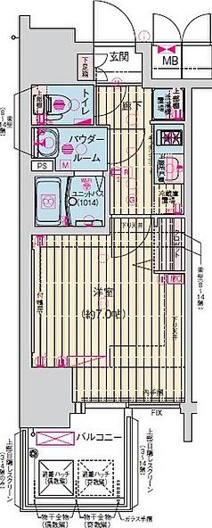 プレサンス心斎橋レヨン(1K/10階)の間取り写真