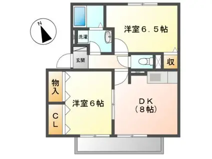 FIND BIRDIE A(2DK/2階)の間取り写真