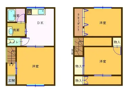 JメゾンM棟(3DK/1階)の間取り写真