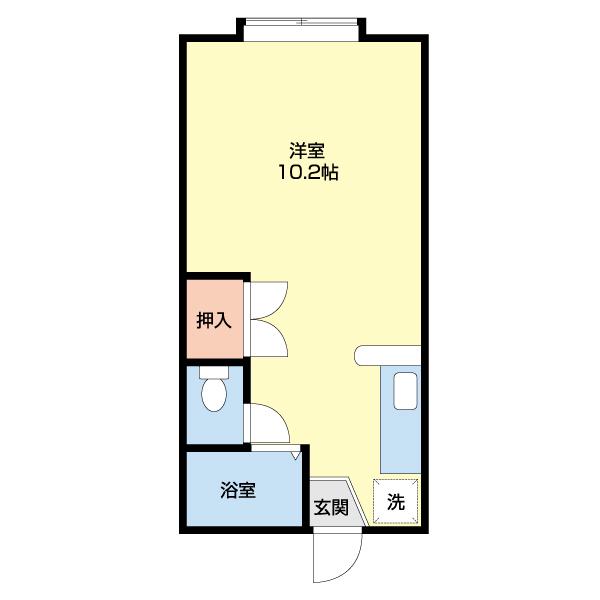 ロジュマアラモード(ワンルーム/1階)の間取り写真