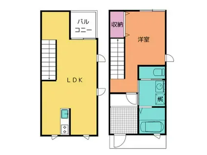 ビームスクエア(1LDK/1階)の間取り写真