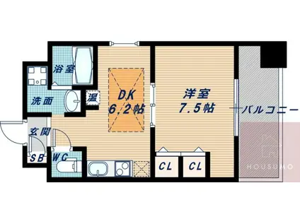 第18関根マンション(1DK/9階)の間取り写真