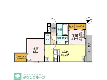 カーサ アルマ(2LDK/2階)の間取り写真