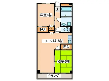 齋藤マンション(2LDK/4階)の間取り写真