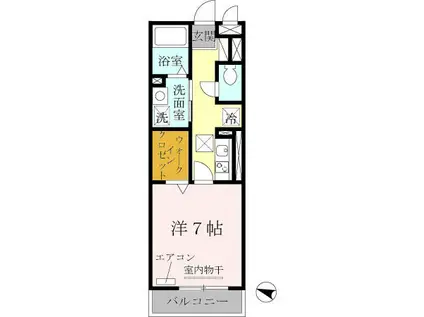 グランメール楠(1K/3階)の間取り写真