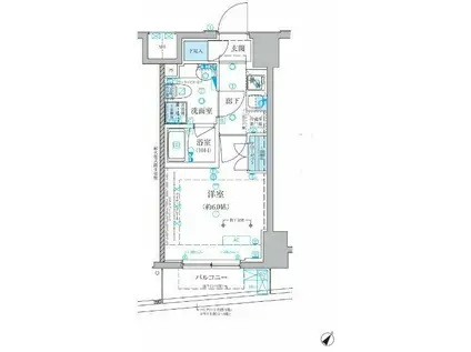 ベルシード横濱南太田(1K/1階)の間取り写真