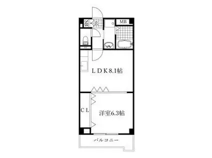 FILLSHINE(1LDK/5階)の間取り写真