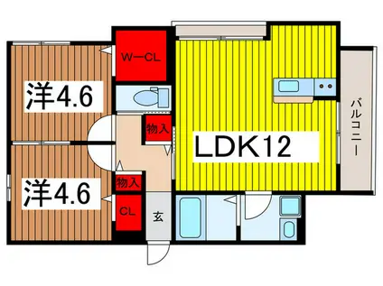 ALVA(2LDK/2階)の間取り写真