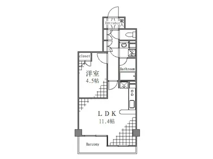 レクシオ向島(1LDK/5階)の間取り写真