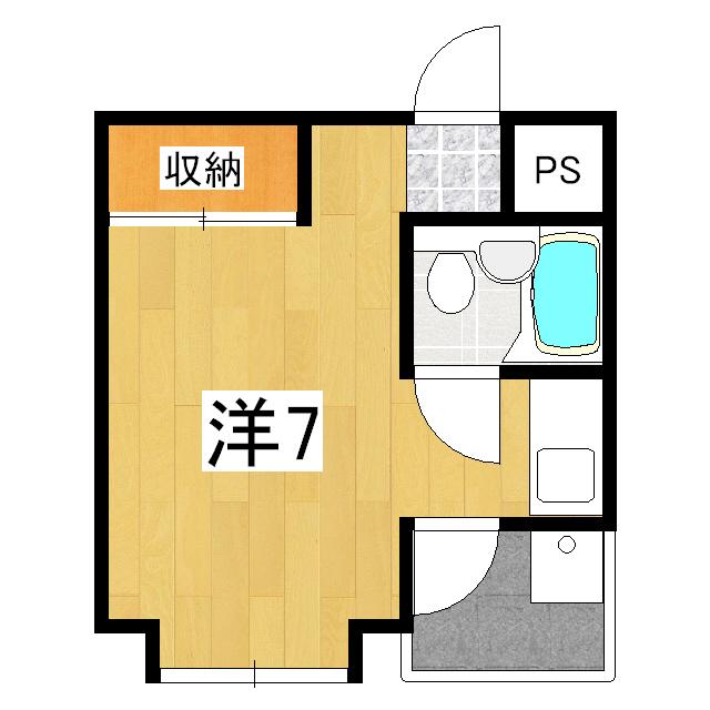 ハウスパシフィック(ワンルーム/4階)の間取り写真