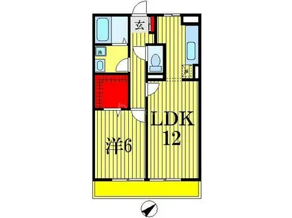 ボナール07(1LDK/3階)の間取り写真