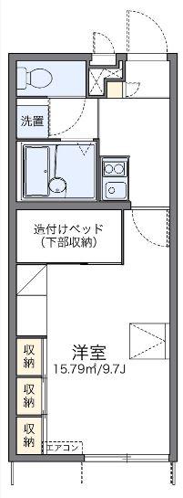 レオパレスグランプラージュ(1K/1階)の間取り写真