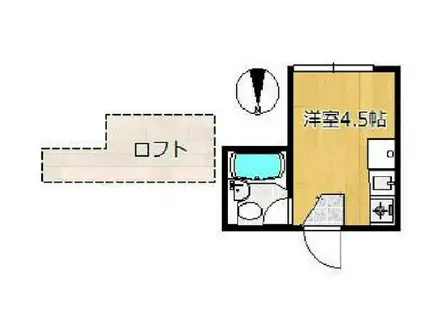 ライフピアコート(ワンルーム/2階)の間取り写真